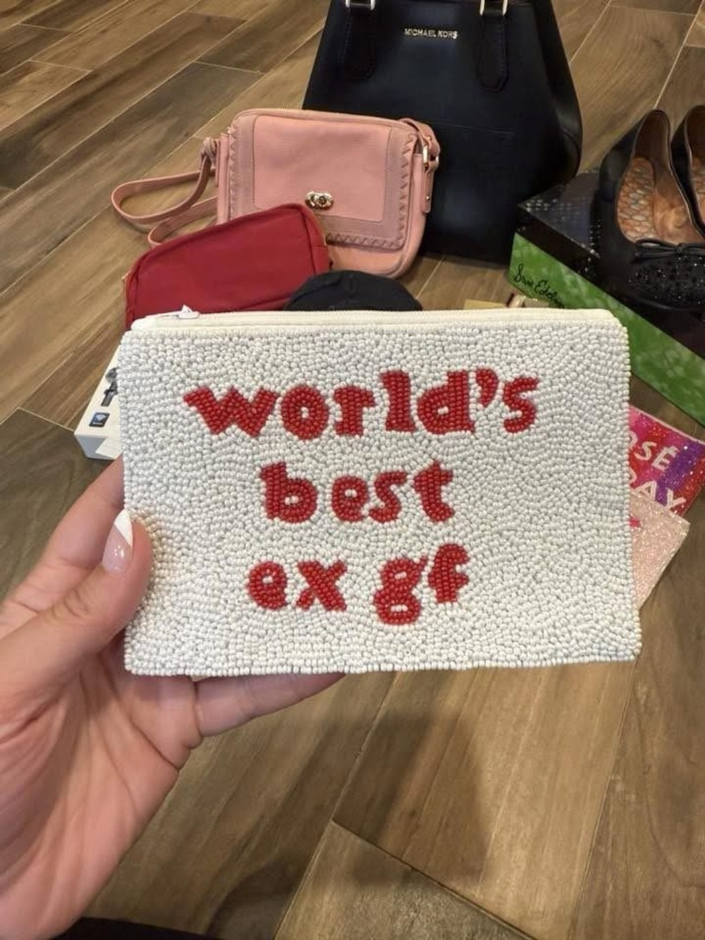 Beaded 'World's Best Ex GF' Coin Purse